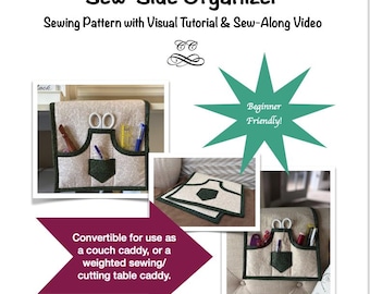 Sew Side Organizer Sewing Pattern with Visual Tutorial and Sew-Along Video