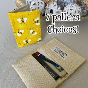Carteras porta tarjetas - Diseño fino - Estampados divertidos de algodón