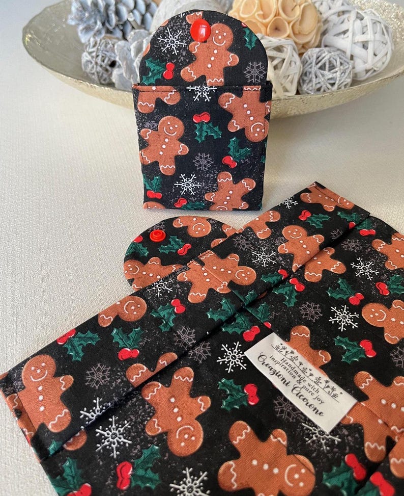 Holiday Travel Tea Gift Set Gingerbread/holly Tea Wallets Tea Bag and