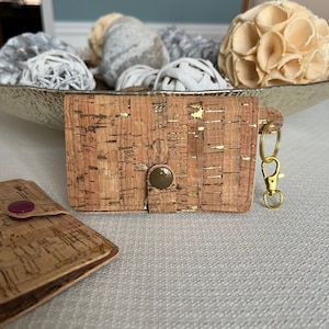 Cartera Tarjetero de Corcho Natural Cartera Minimalista Regalos Sostenibles