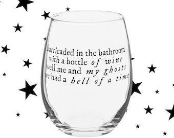 Florida!!! Barricaded In The Bathroom Wine Glass | Taylor Glass | 15 oz | Fan Made Merch