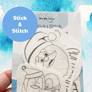 Stick and Stitch Embroidery Pattern, Christmas, Santa, Mouse, Holiday, Hand Embroidery, Embroidery Stocking Stuffer, Embroidery Designs