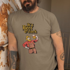 Beer O&#39;Clock - Funny T-Shirt, 21st Birthday gift, Pub Crawl, Saint Patricks Day, Octoberfest, Party shirt