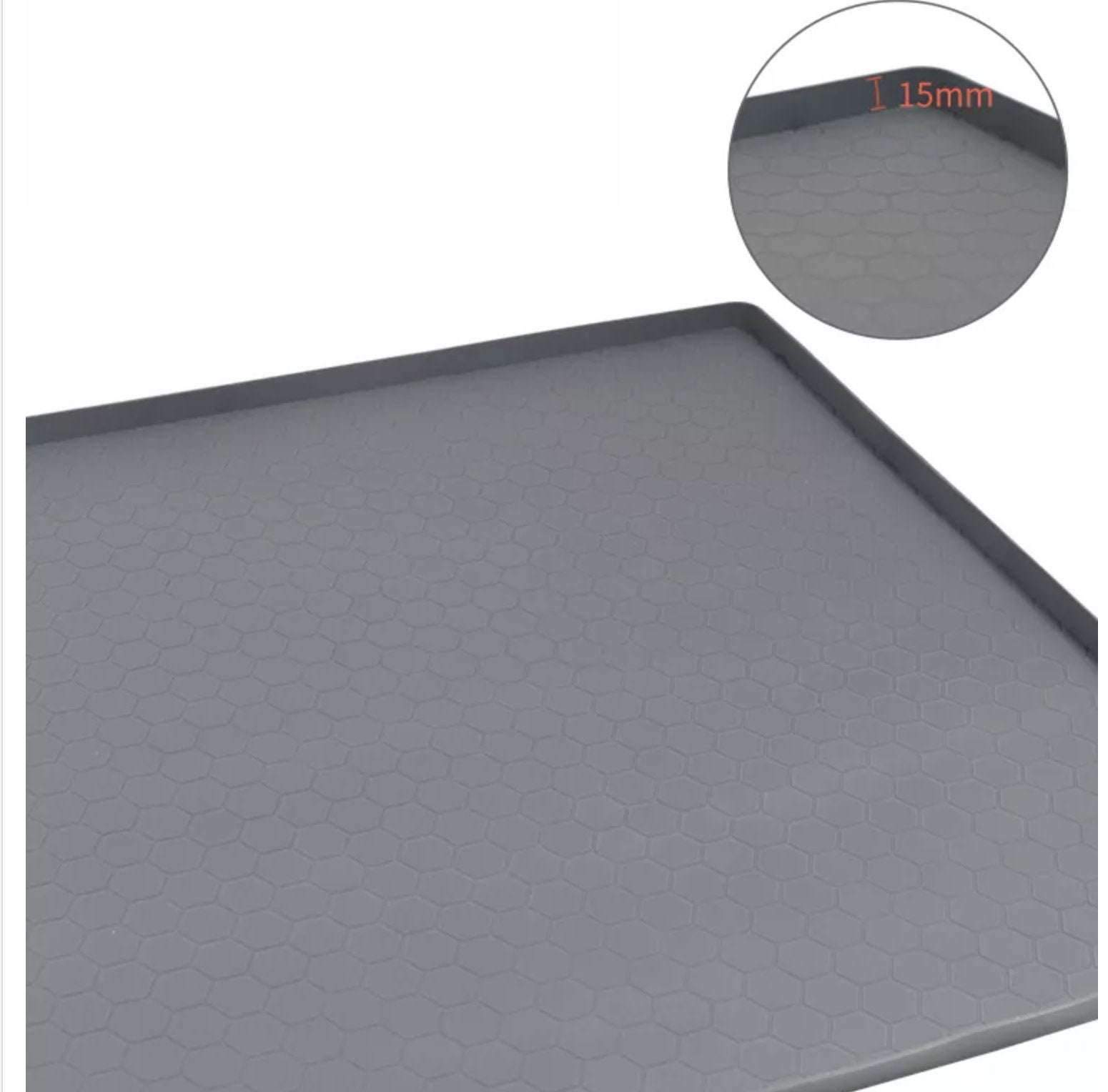 Silicone Hollow Sink Large Mat Multipurpose Non-Slip Mat for Kitchen Sink Countertop, Size: 63.00*33.00*0.90, Gray