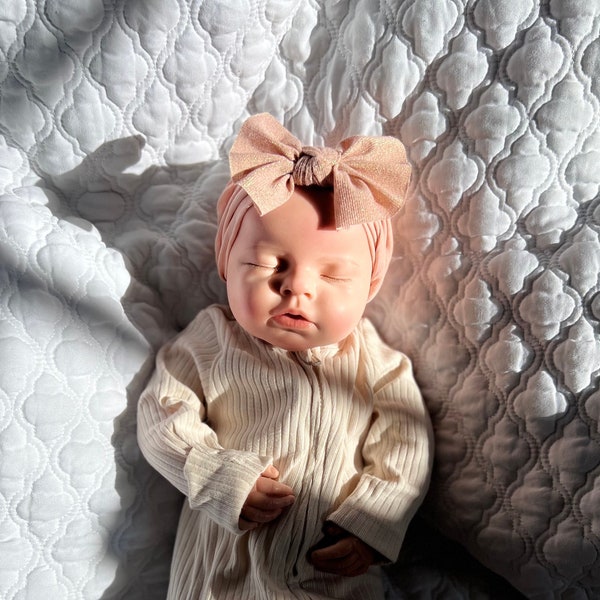 Reborn Baby Girl FULL SILICONE 20" 8lbs with drink and wet system | Fully Weighted Newborn Doll