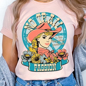 Cowgirl rétro PNG sublimation téléchargement numérique, expression positive, citation motivante, style country western, chasser votre passion