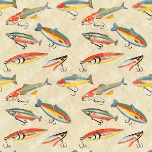 Fishing Lures Fabric - Etsy