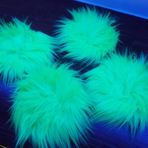 Black Light fur Coasters - for Living room, Game Room, Halloween party.