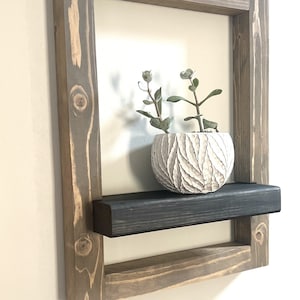 Handmade Wooden Plant Wall Shelf- Rustic Home Decor