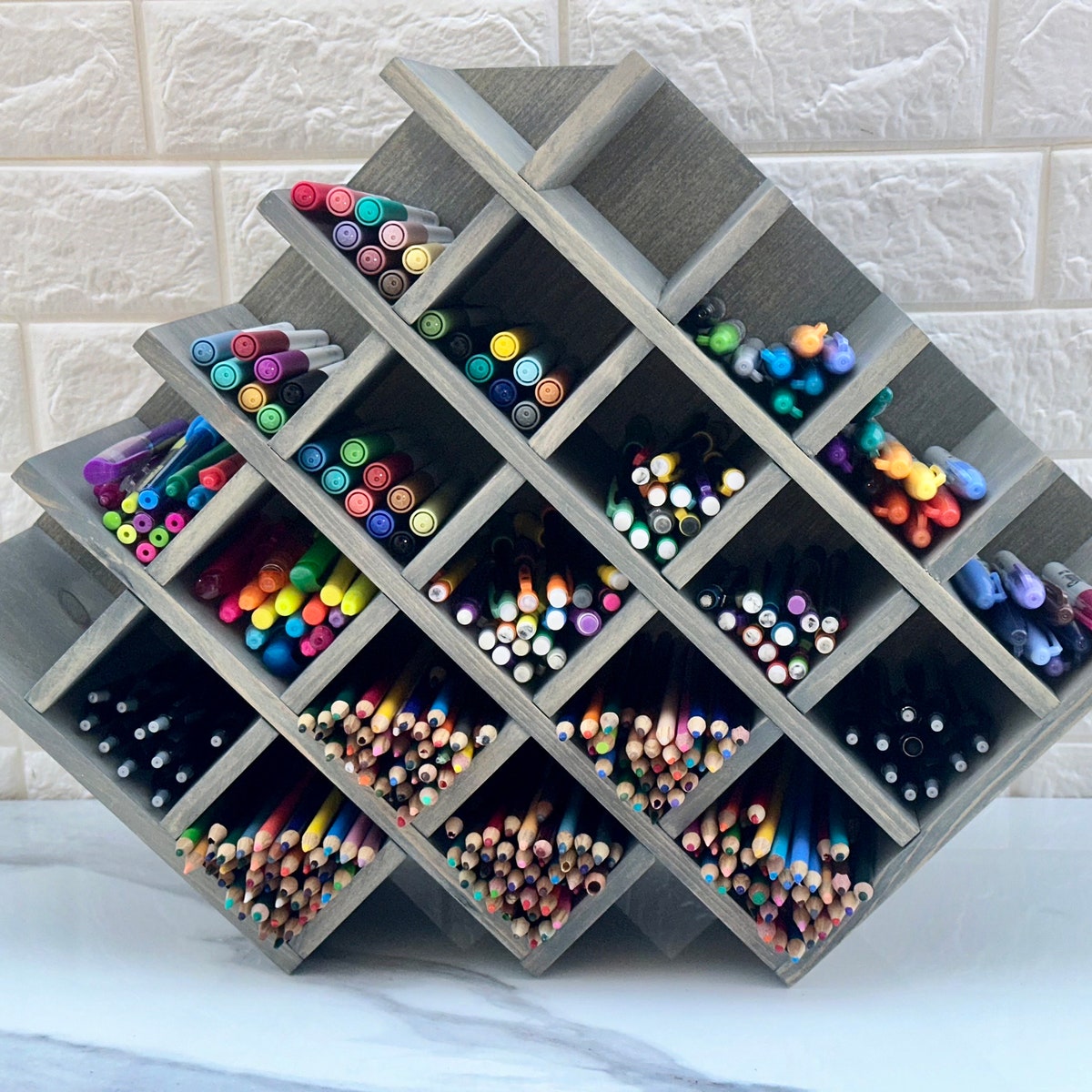 Craft Organizer | Dark Walnut, 8 cubby
