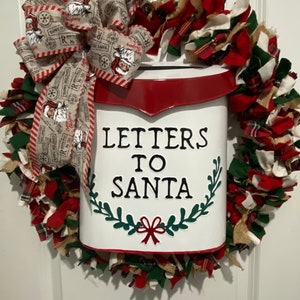 Christmas Wreath Letter to Santa Mailbox