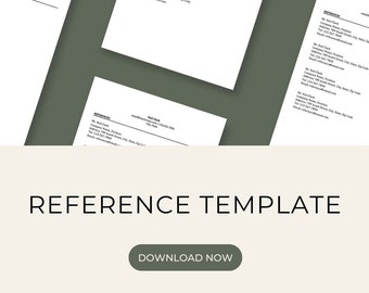 Reference List Template