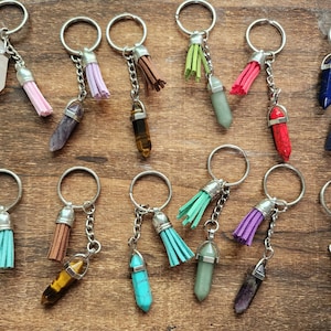 Healing Crystal Keychains
