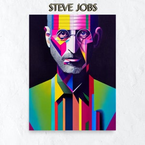 Steve Jobs Portrait | Steve Jobs Wall Art | Steve Jobs Print | Steve Jobs Design | Steve Jobs artwork | Steve Jobs Canvas | Apple Wall Art
