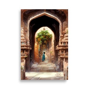 Indian Village Wall Art | Indian Village Poster | Indian Wall Art | Indian Poster | Unique Wall Art | Unique Poster | Unique Print |