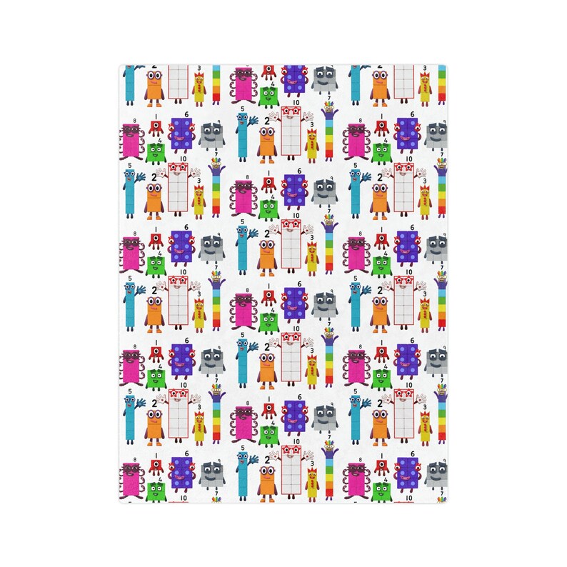Numberblocks Velveteen Minky Blanket Etsy
