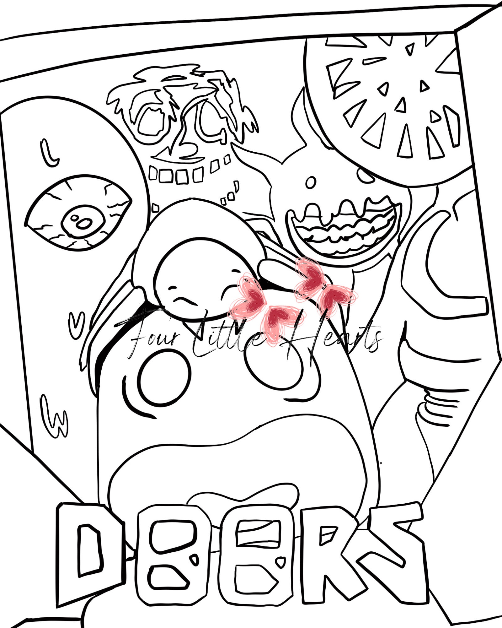 Roblox Doors Coloring Pages Etsy Canada