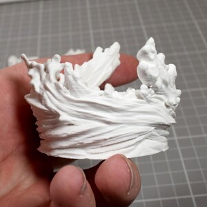 Lugia Diving Pokemon Whirlpool Base Display Paintable Matte White PLA Figure Collectible Miniature image 18