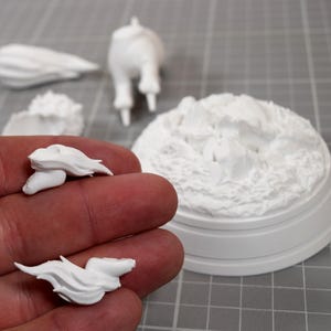Arcanine Legendary Pokemon Diorama 6 Piece Paintable Miniature Display Outcrop Matte White PLA Figure image 18