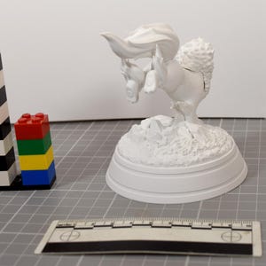 Arcanine Legendary Pokemon Diorama 6 Piece Paintable Miniature Display Outcrop Matte White PLA Figure image 10