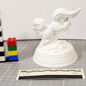 Arcanine Legendary Pokemon Diorama 6 Piece Paintable Miniature Display Outcrop Matte White PLA Figure image 8