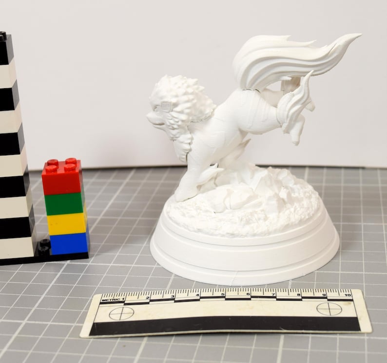 Arcanine Legendary Pokemon Diorama 6 Piece Paintable Miniature Display Outcrop Matte White PLA Figure image 8