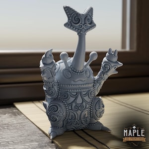 Paintable Mini Heracross Pokemon 3D Printed White Statue 2.5 Inch Figurine Collectible Single Horn