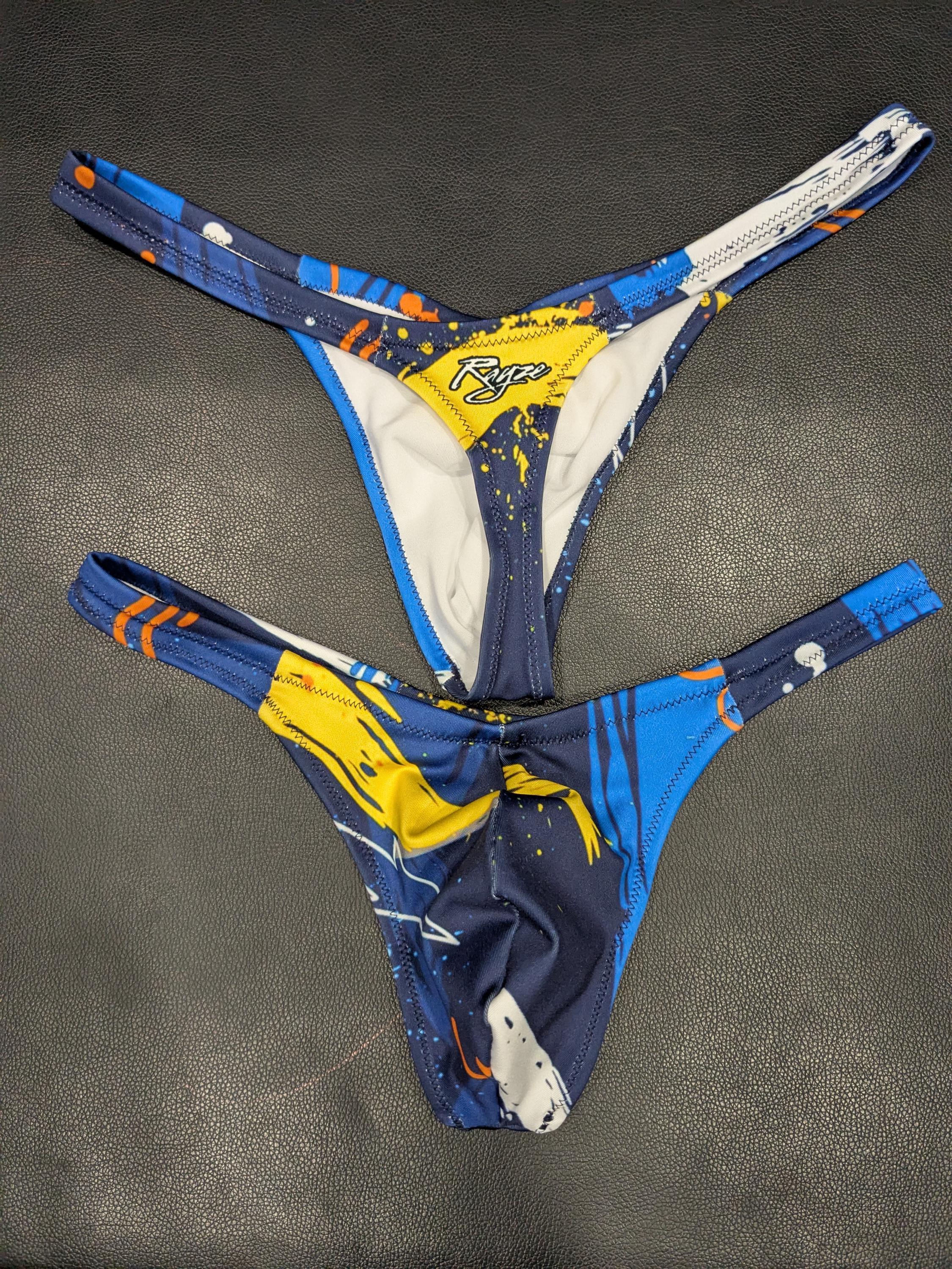 Speedo Side Thong Mens Bathing Suit PROJECT CLAUDE Beaded Side Tie