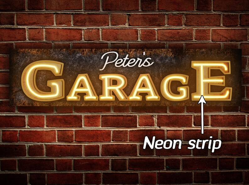 Custom Garage Neon Sign Garage Neon Light Garage Led Sign Etsy