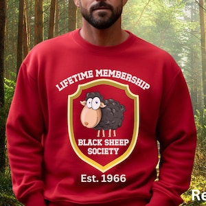 CUSTOM Funny Black Sheep Sweatshirt, Personalized Sarcastic Sheep Sweater, Gift for Dad, Gift for Mom, Sweatshirt for Brother, For Sister