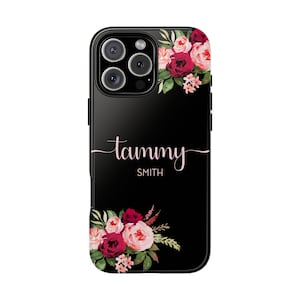 Iphone 16 Pro-hoesje, Samsung-hoesje gepersonaliseerde bloementelefoon, elegant telefoonhoesje, cadeau voor haar, stoer telefoonhoesje. iphone 12,13,14,15,16