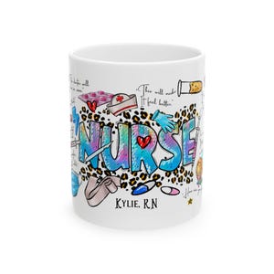 Custom Nurse Coffee Mug, Personalized Gift for Nurses, RN Appreciation, Nurse Graduation, Medical Student Present, Doctor Thank You Mug,