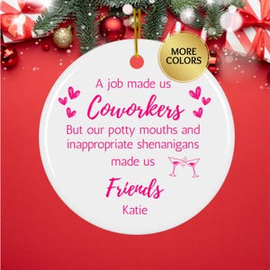 Personlig arbetsbästisprydnad: Rolig kollegapresent