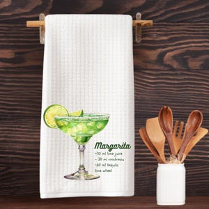 Margarita Recipe Kitchen Towel: Cocktail Lover Gift