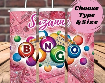 Personalized Bingo Tumbler, Bingo-themed Gift Ideas, Bingo Cup, Bingo Lover, Bingo Gift.