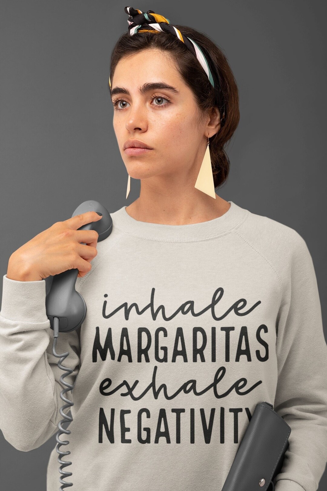 Funny Shirt Inhale Margaritas Exhale Negativity Sweatshirt Etsy