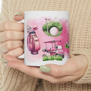 Personalized Ladies Golf Mug: Golfer Gift, Custom Coffee Cup