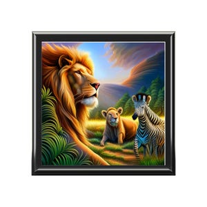 african animals, Jewelry Box, keepsake box, gift, Christmas gift, gift for her,