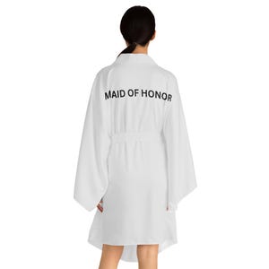 Long Sleeve Kimono Robe (AOP), maid of honor robe, wedding robe,moh robe, getting ready robe, silky maid of honor robe