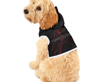 Felpa con cappuccio per cani, adoro la felpa con cappuccio per cani di mia mamma, felpa con cappuccio per cani, abbigliamento per animali domestici, maglione per cani con cappuccio per animali domestici, vestiti per cani