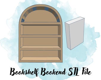 Miniature Bookshelf Bookend STL File, Reading Tracker STL File, 3D Print Bookish Gift, Bookshelf Decor STL Files, 3D Print Bookend