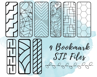 9 Bookmark STL Printing Files, Bookmark STL File for 3D Printers, 3D Print STL Files to Print and Sell, Easy 3D Printer Files for Beginners