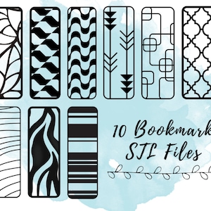 10 Bookmark STL Files, Geometric Bookmark 3D Printing Models, 3D Print Files for Book Lovers, 3D Print Gifts for Book Lovers