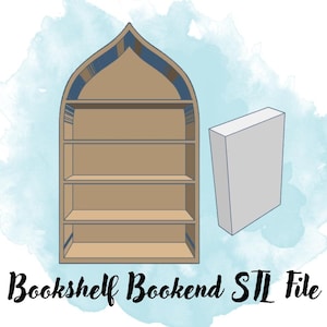 Miniature Bookshelf Bookend STL File, Reading Tracker STL File, 3D Print Bookish Gift, Bookshelf Decor STL Files, 3D Print Bookend