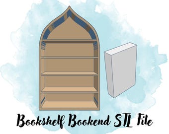 Miniature Bookshelf Bookend STL File, Reading Tracker STL File, 3D Print Bookish Gift, Bookshelf Decor STL Files, 3D Print Bookend