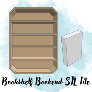 Miniature Bookshelf Bookend STL File, Reading Tracker STL File, 3D Print Bookish Gift, Bookshelf Decor STL Files, 3D Print Bookend