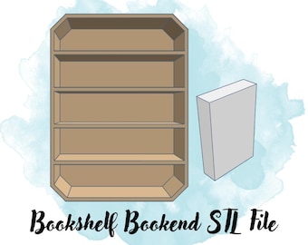 Miniature Bookshelf Bookend STL File, Reading Tracker STL File, 3D Print Bookish Gift, Bookshelf Decor STL Files, 3D Print Bookend
