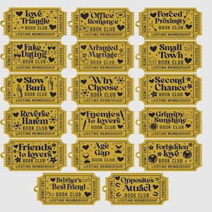 Fichiers STL de porte-clés personnalisés pour billets pour le club de lecture Trope