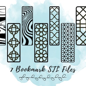 7 Bookmark STL Files, 3D Printing Models for Bookmarks, STL Files for 3D Printing Small Business Owners