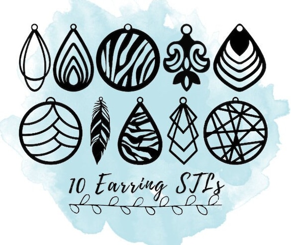 65 Earring STL Files Jumbo Pack, Dangle Earring STL Files, 3D Printing Models for Statement Earrings, Geometric Jewelry STL Files